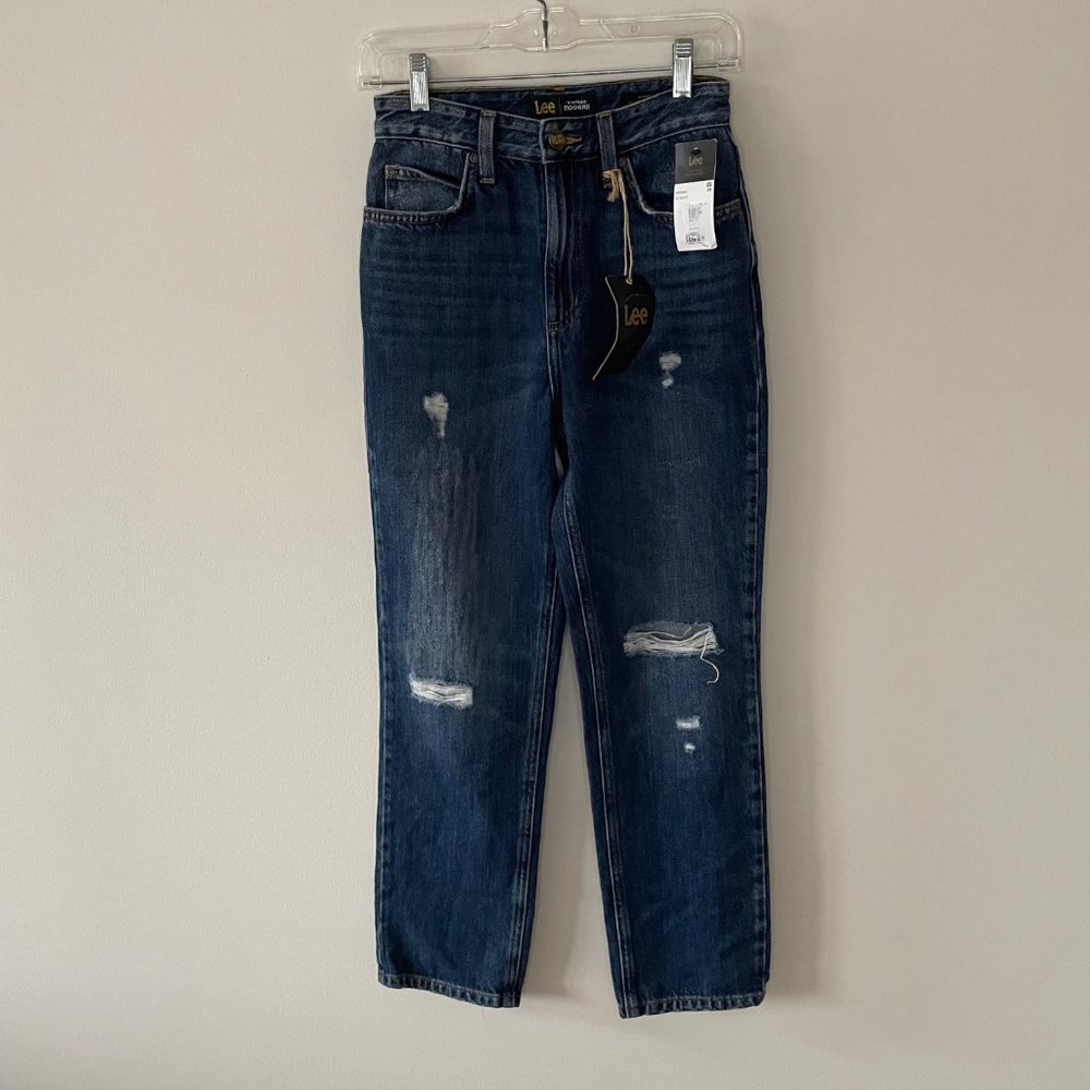 NWT Lee Vintage Modern High Rise Straight Leg Ankle 25 KC Blues - Picture 3 of 16